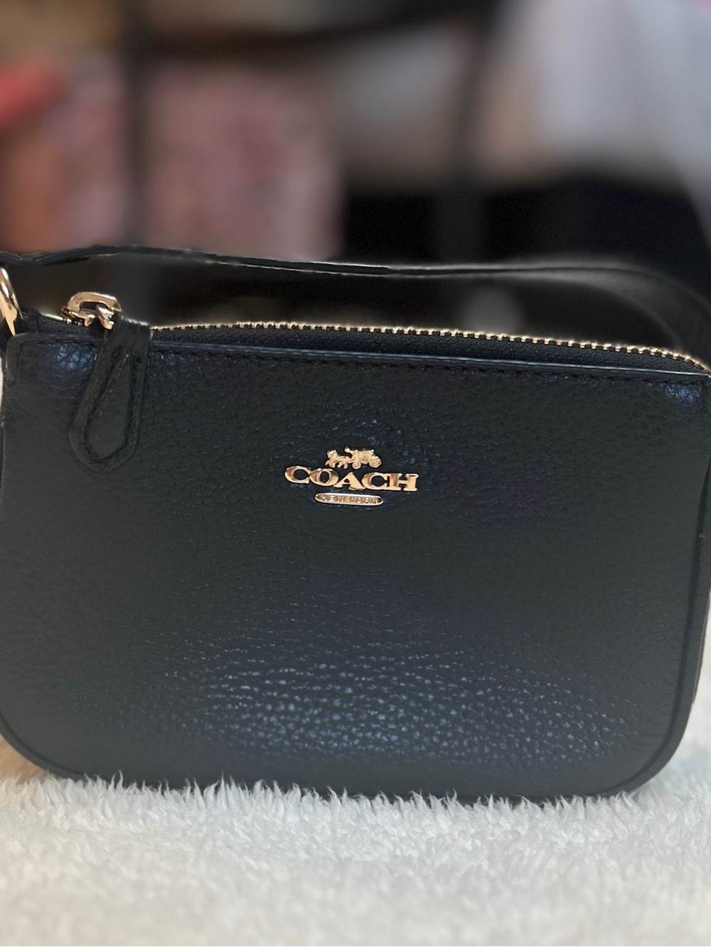 Coach Black Crossbody Bag with Gold Logo